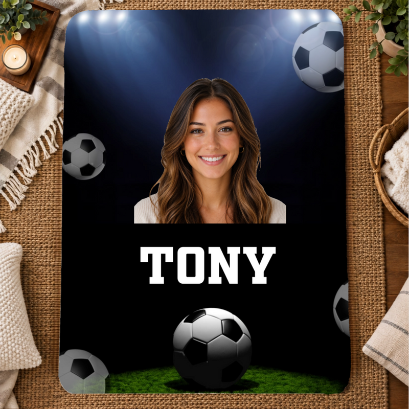 Game Day Glory Personalized 60x80 Sherpa Blanket