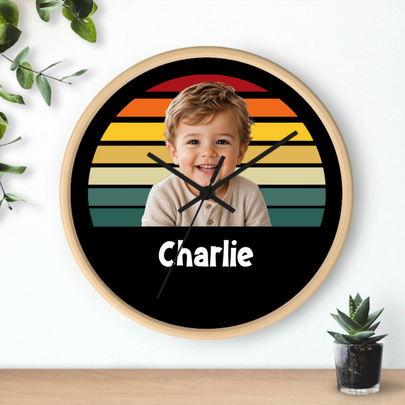 Happy Trails Personalized Kids Wall Clock