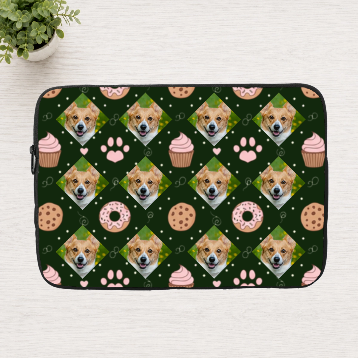 Paws & Pastry Personalized Dog Laptop Sleeve