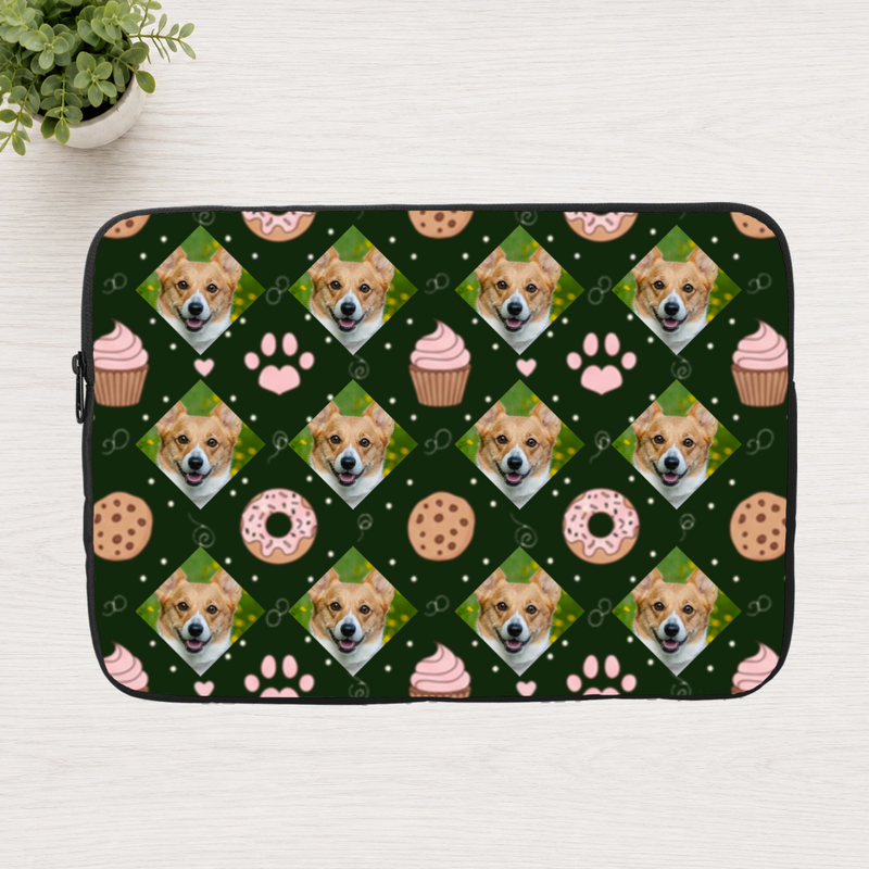 Paws & Pastry Personalized Dog Laptop Sleeve