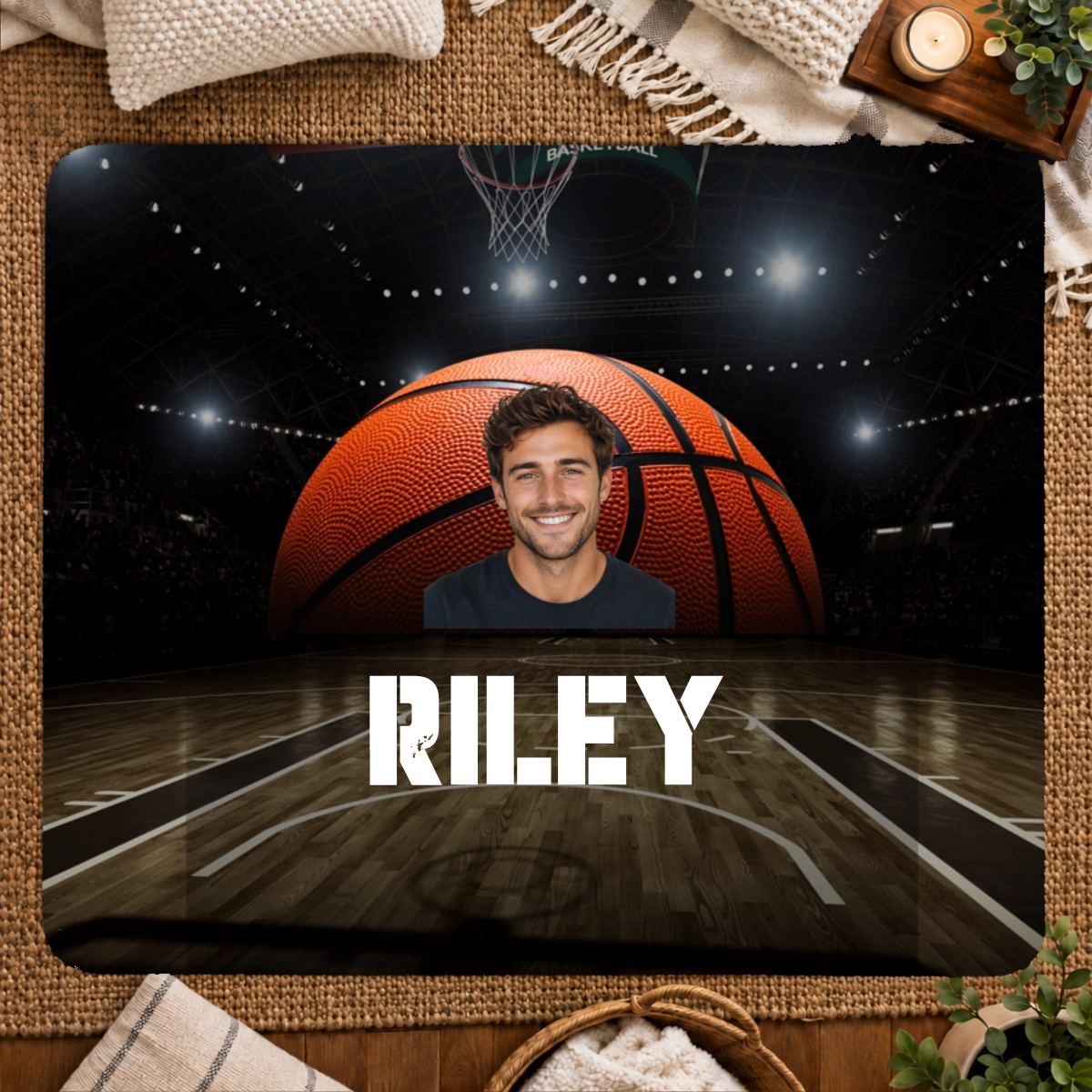 Center Court Personalized 50x60 Sherpa Blanket