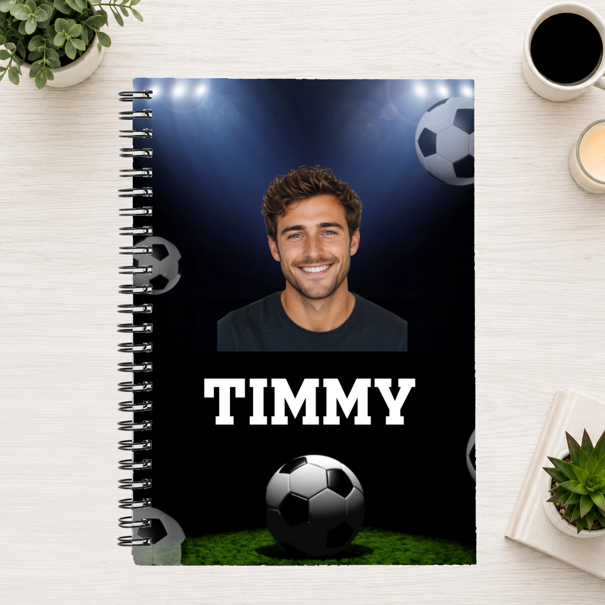 Game Day Glory Personalized 6"x8" Spiral Bound Notebook
