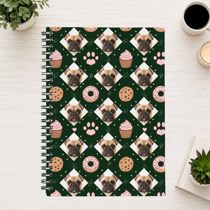 Paws & Pastry Personalized Dog 6"x8" Spiral Bound Notebook