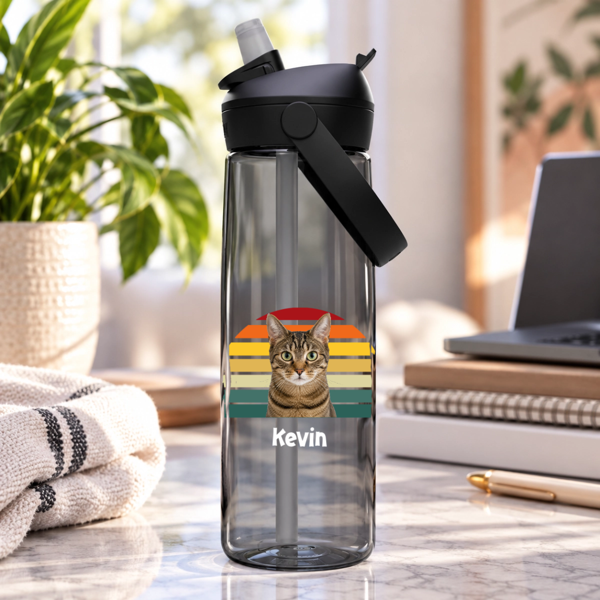 Happy Trails Personalized Cat CamelBak Thrive™ 25 oz Flip Straw Bottle