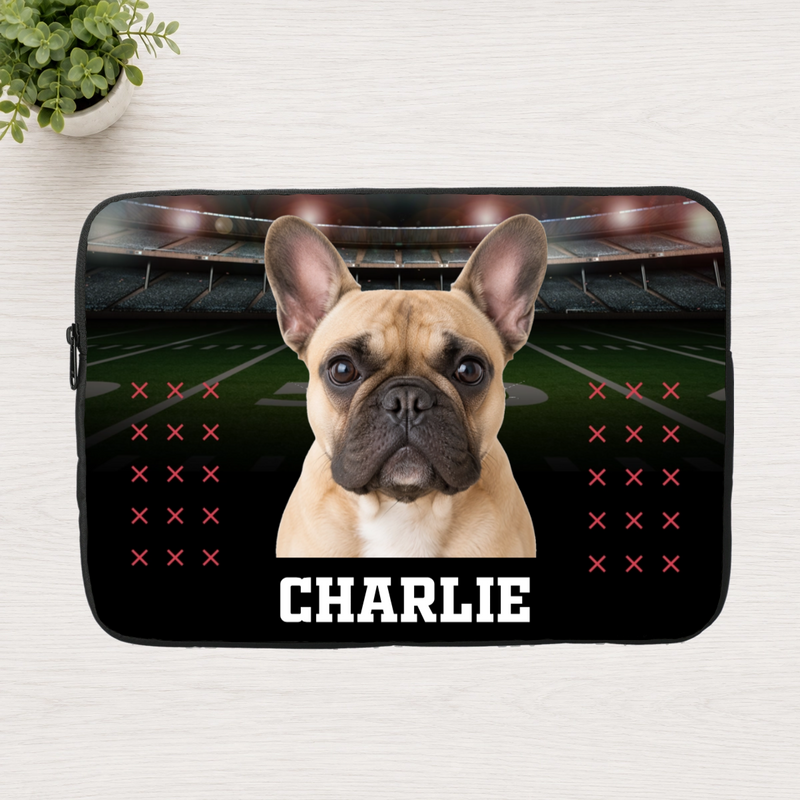 Friday Night Lights Personalized Dog Laptop Sleeve
