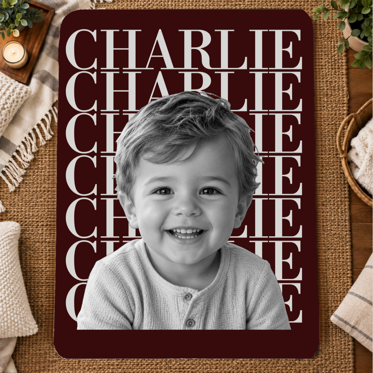 Headliner Personalized Kids 60x80 Sherpa Blanket