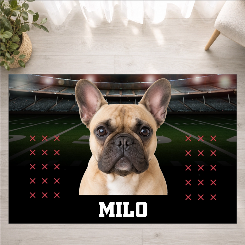 Friday Night Lights Personalized Dog Washable Rug
