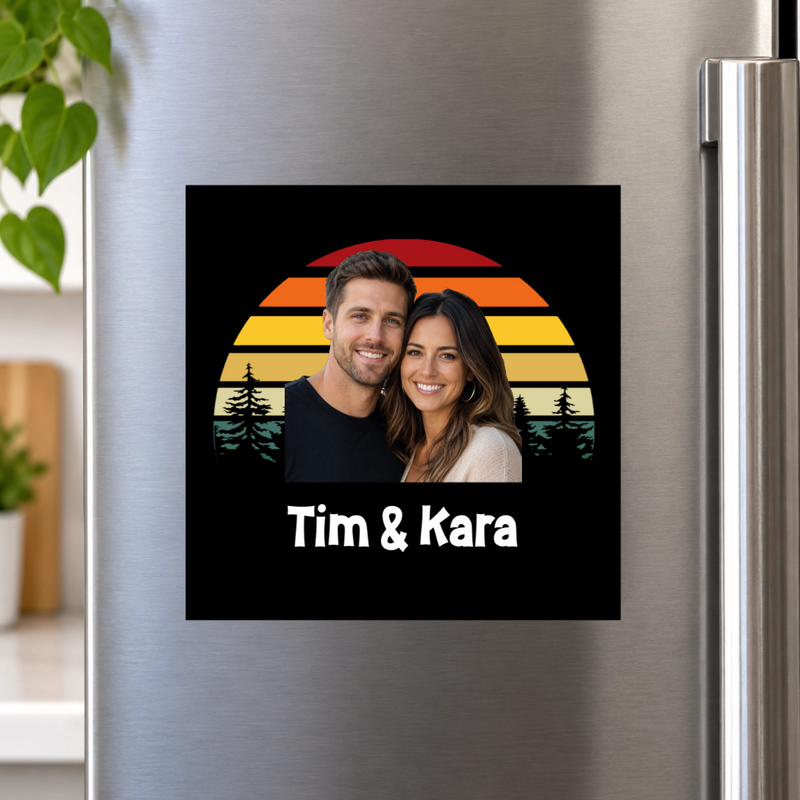 Happy Trails Personalized Couple Magnet 6 inch