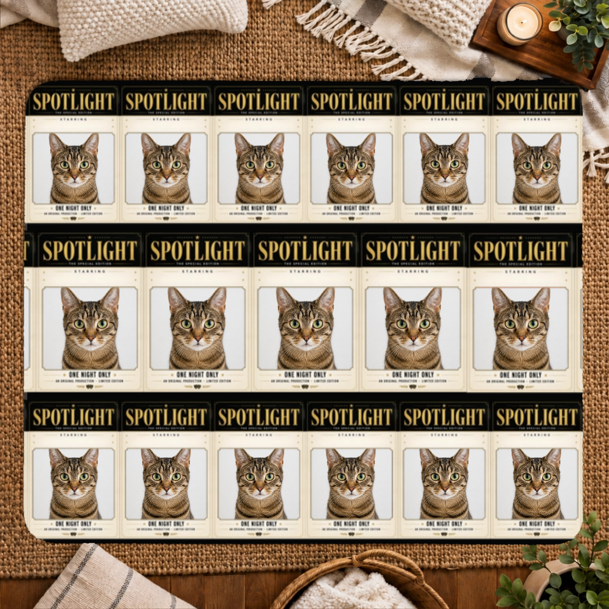 In the Spotlight Personalized Cat 50x60 Sherpa Blanket