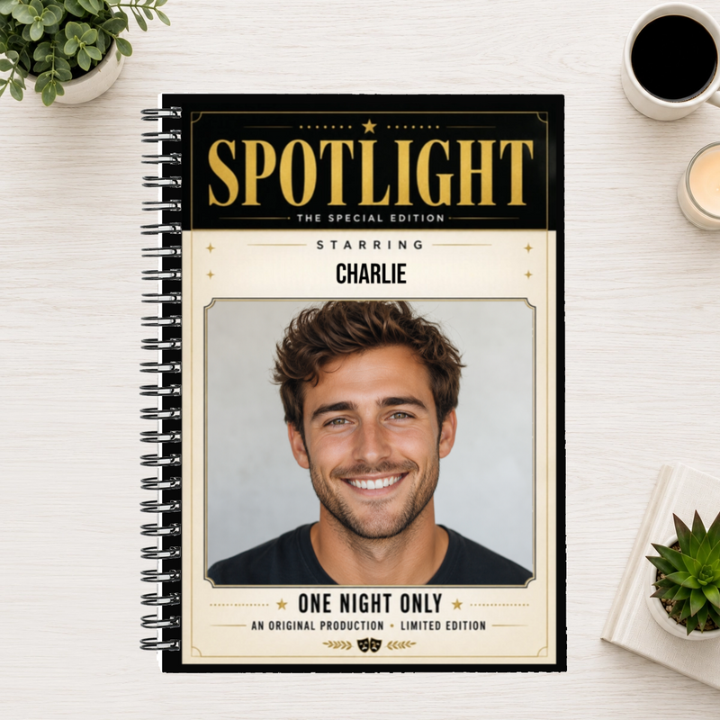 In the Spotlight Personalized 6"x8" Spiral Bound Notebook