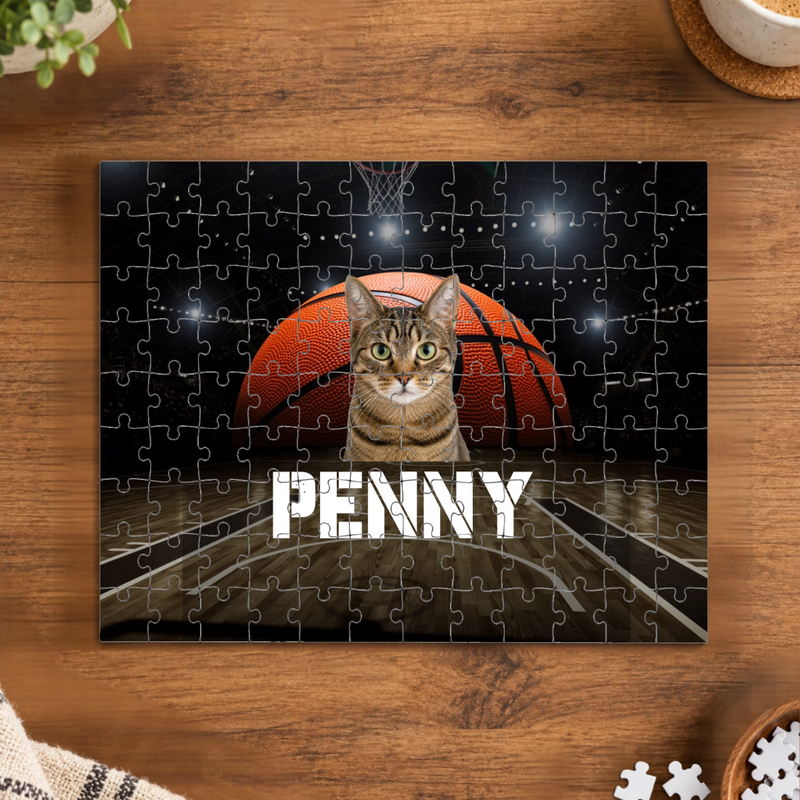 Center Court Personalized Cat Puzzle