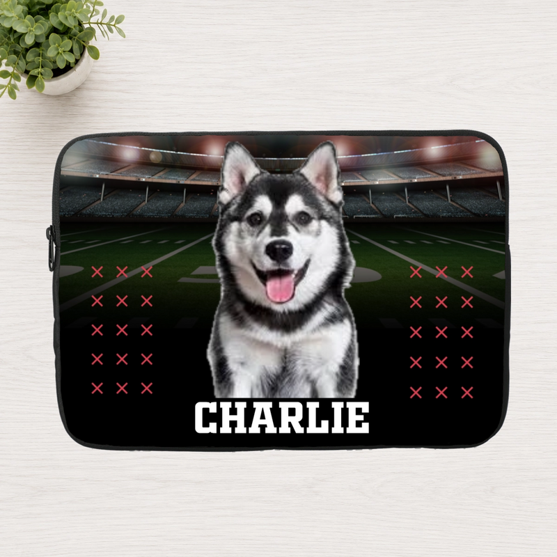 Friday Night Lights Personalized Dog Laptop Sleeve
