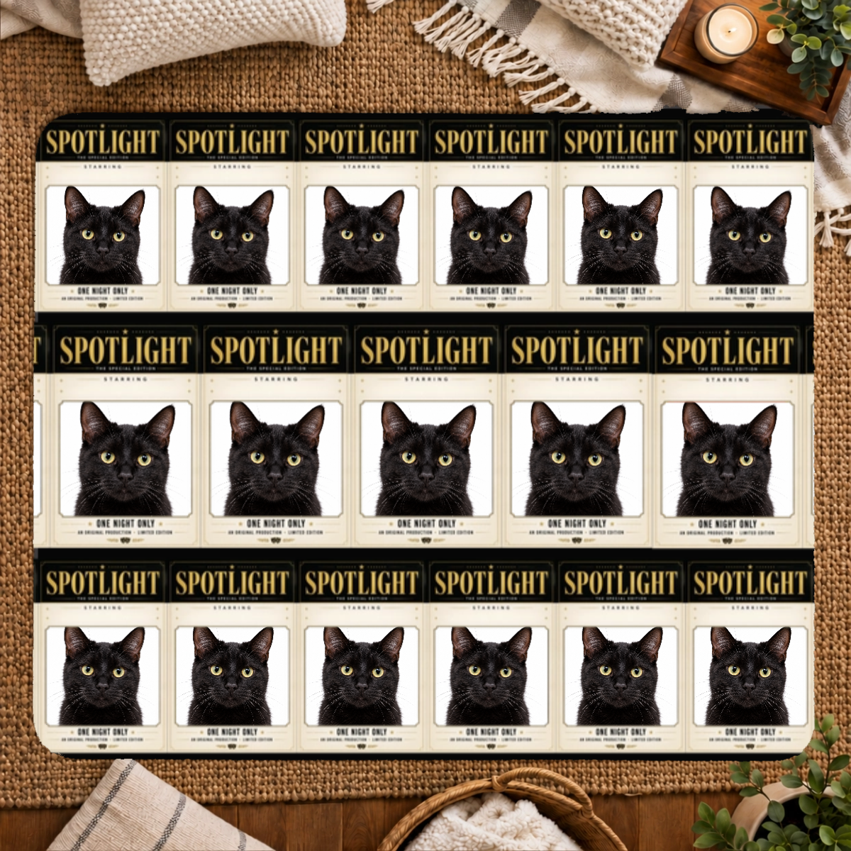 In the Spotlight Personalized Cat 50x60 Sherpa Blanket