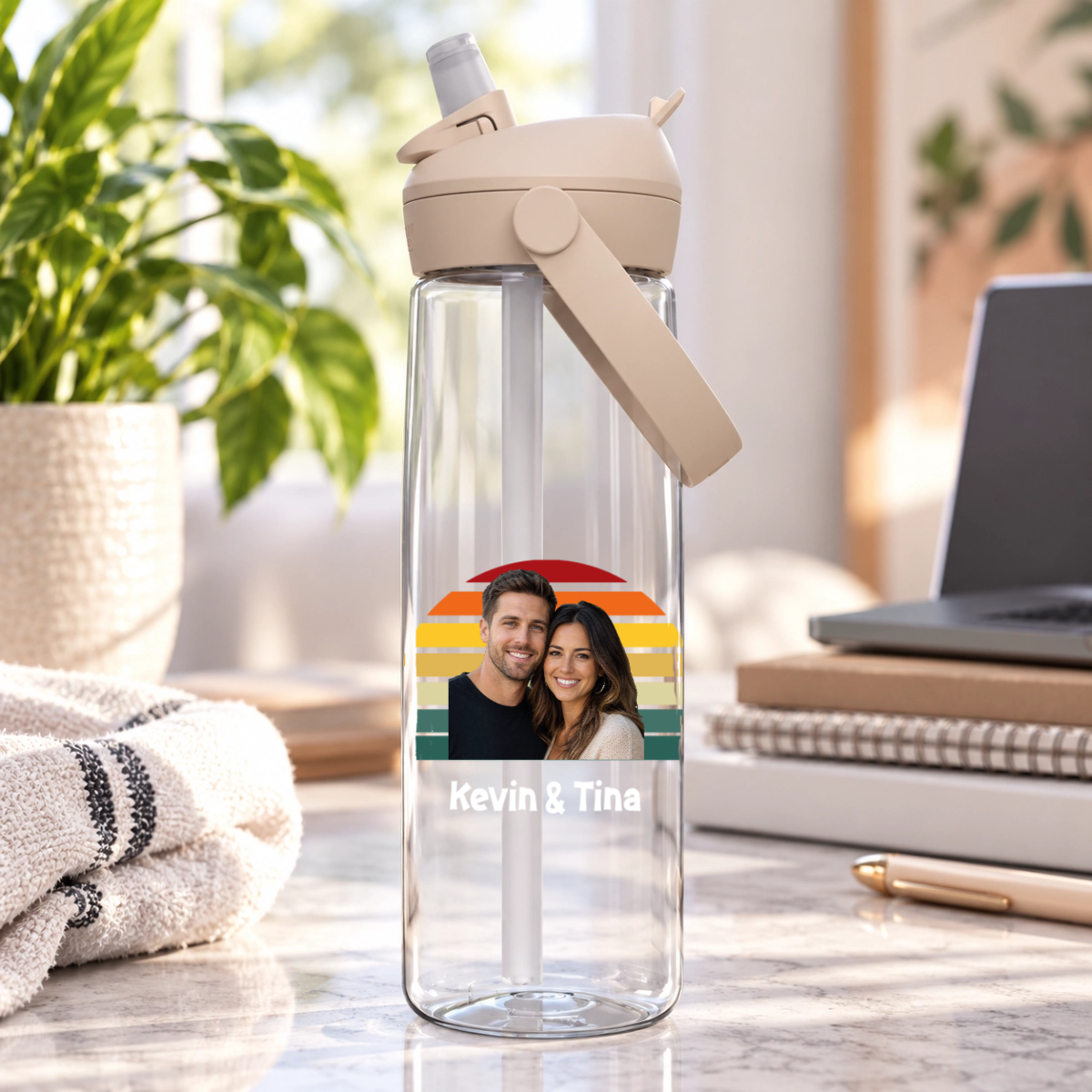 Happy Trails Personalized Couple CamelBak Thrive™ 25 oz Flip Straw Bottle