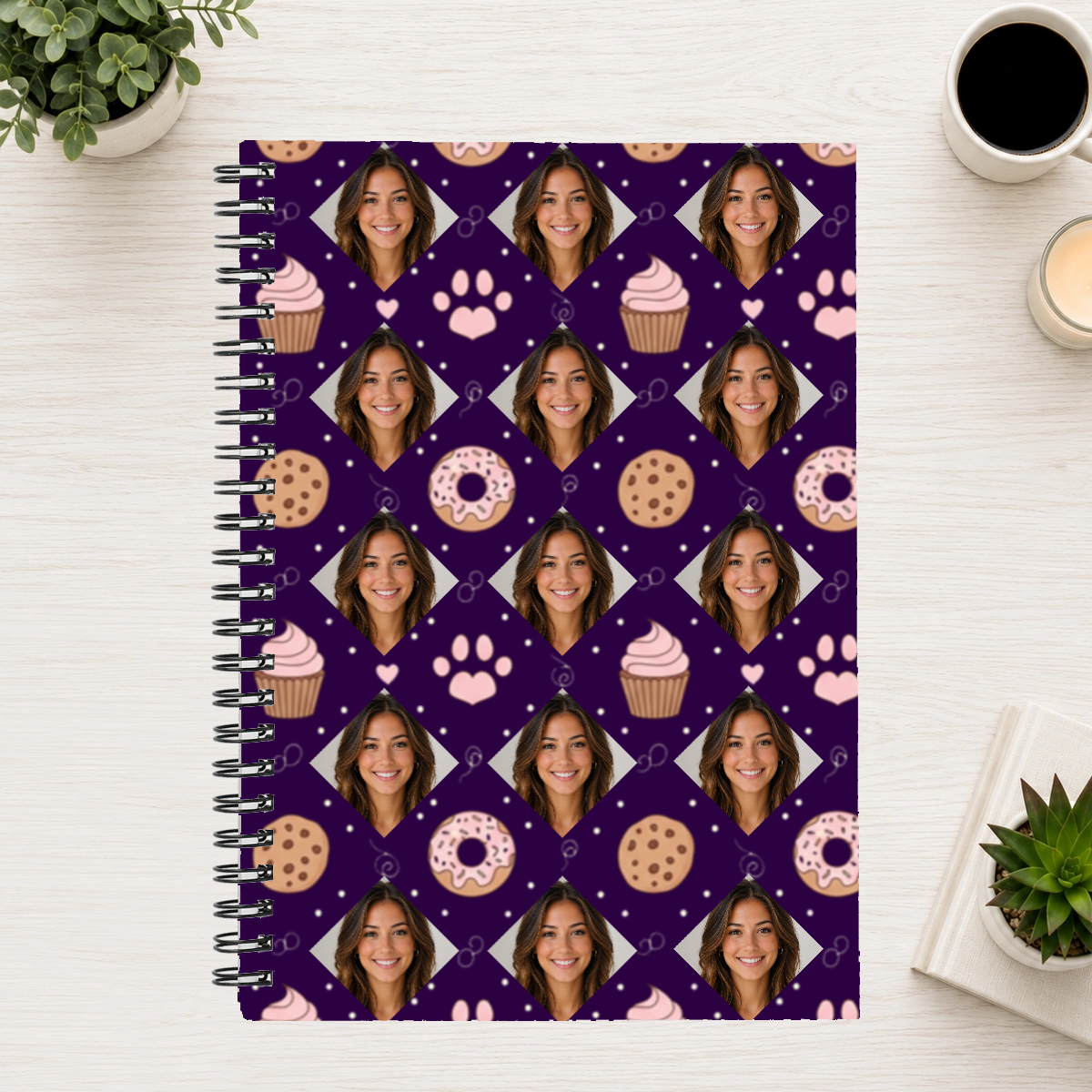 Paws & Pastry Personalized 6"x8" Spiral Bound Notebook
