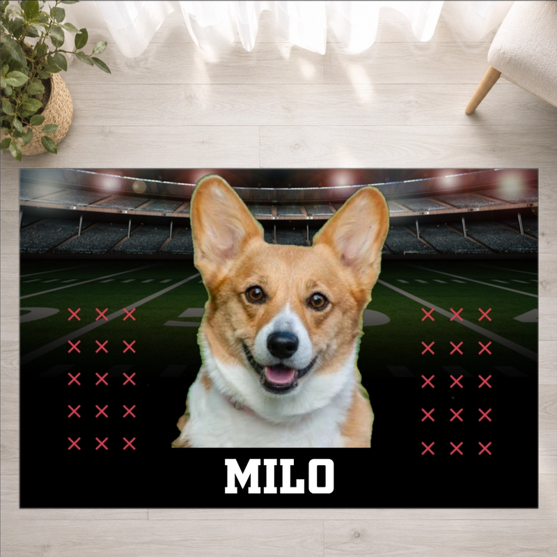 Friday Night Lights Personalized Dog Washable Rug