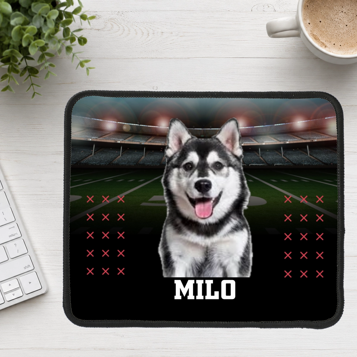 Friday Night Lights Personalized Dog Mouse Pad
