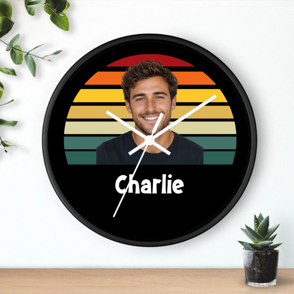 Happy Trails Personalized Wall Clock