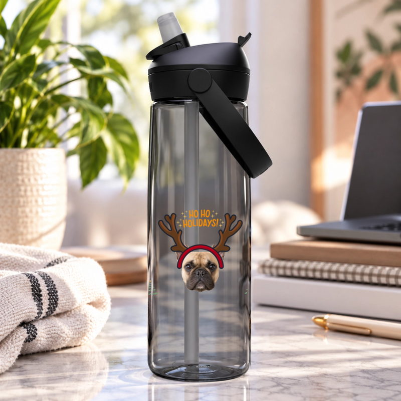 Ho Ho Holidays Personalized Dog CamelBak Thrive™ 25 oz Flip Straw Bottle with Tritan™ Renew