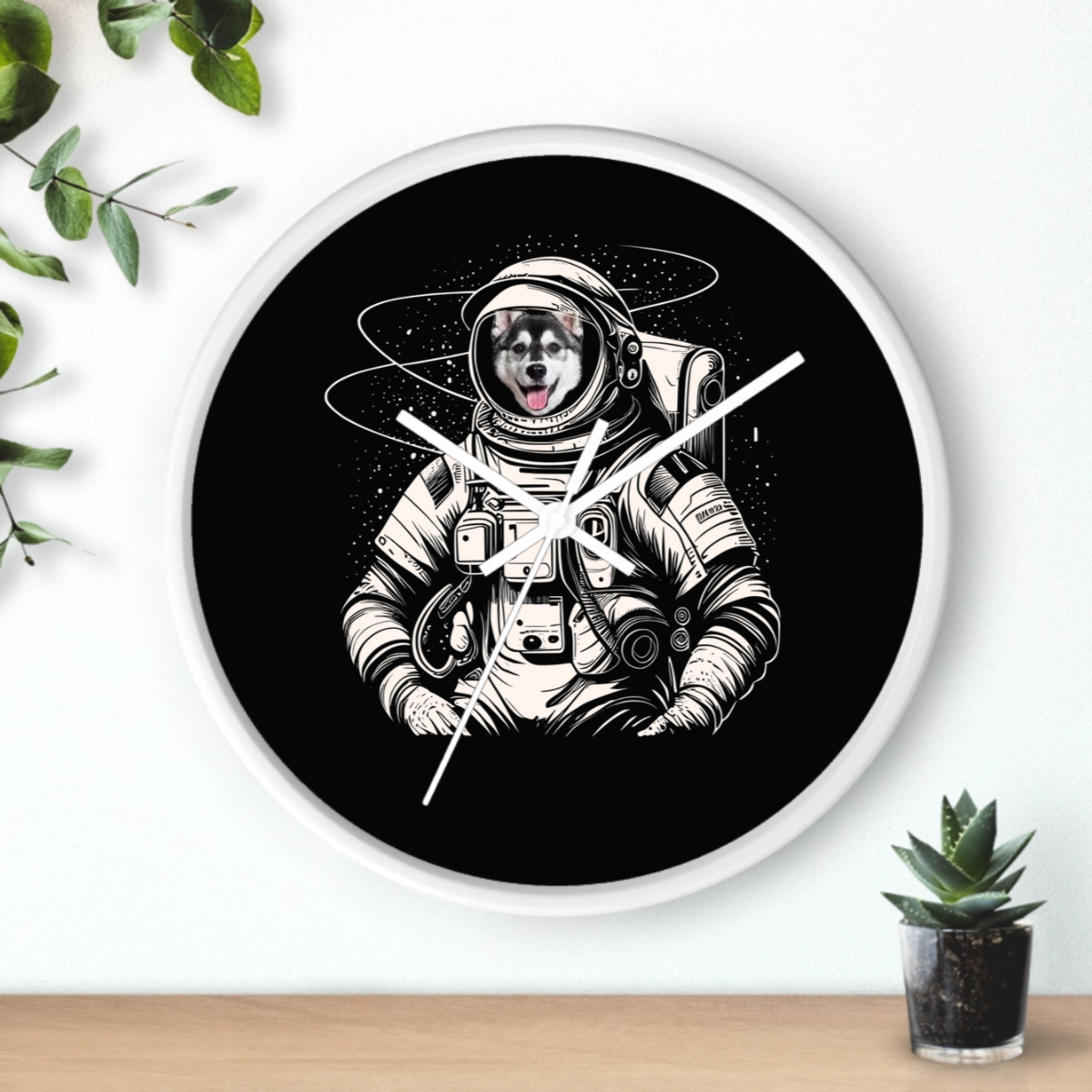 Out of This World Personalized Dog Wall Clock