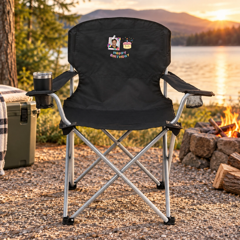 Birthday Wishes Personalized Oversized Folding Chair
