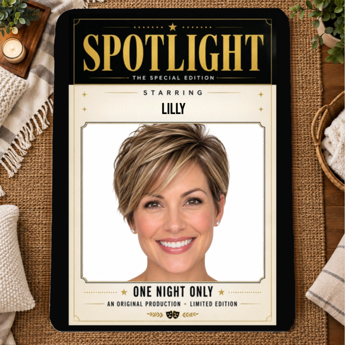 In the Spotlight Personalized 60x80 Sherpa Blanket