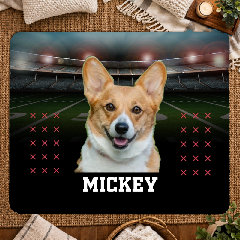 Friday Night Lights Personalized Dog 50x60 Sherpa Blanket