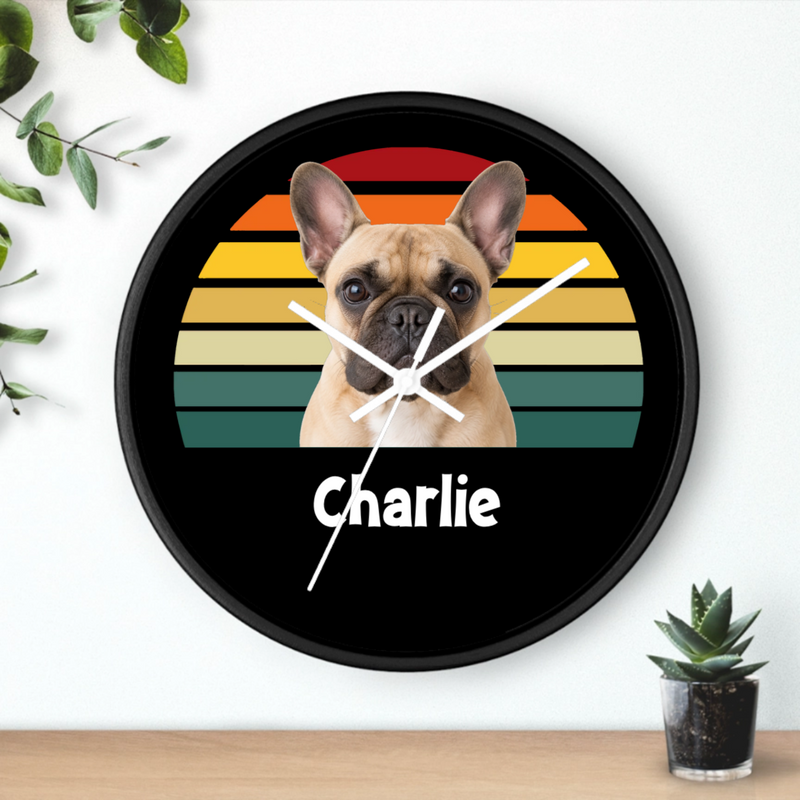 Happy Trails Personalized Dog Wall Clock