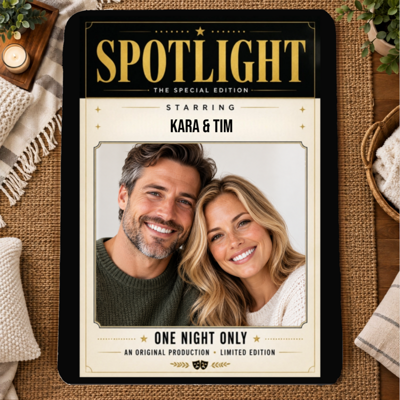 In the Spotlight Personalized Couple 60x80 Sherpa Blanket