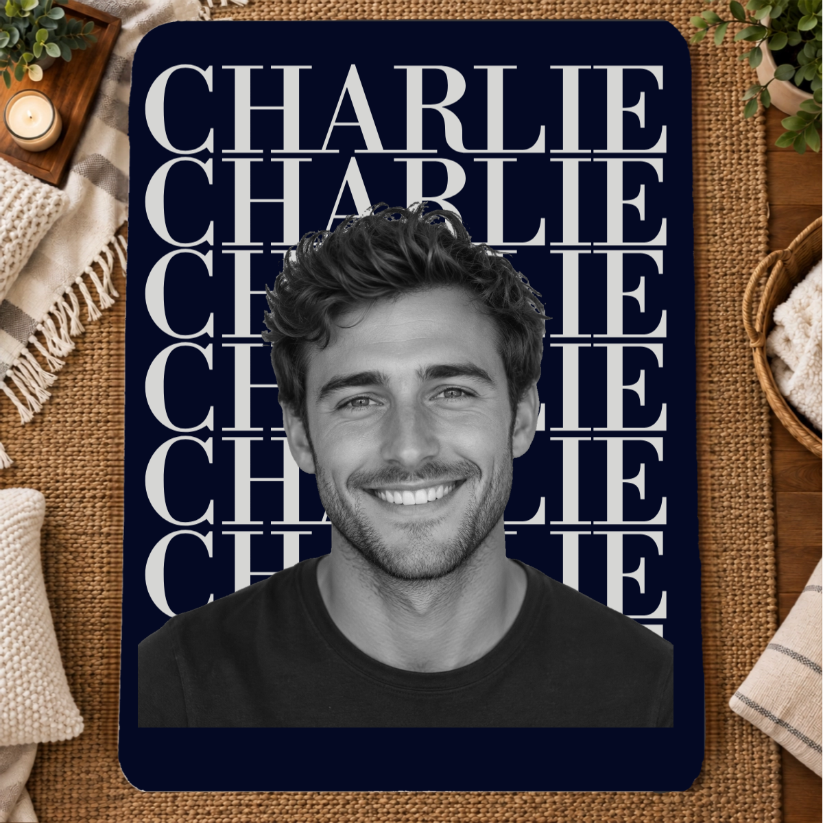 Headliner Personalized 60x80 Sherpa Blanket