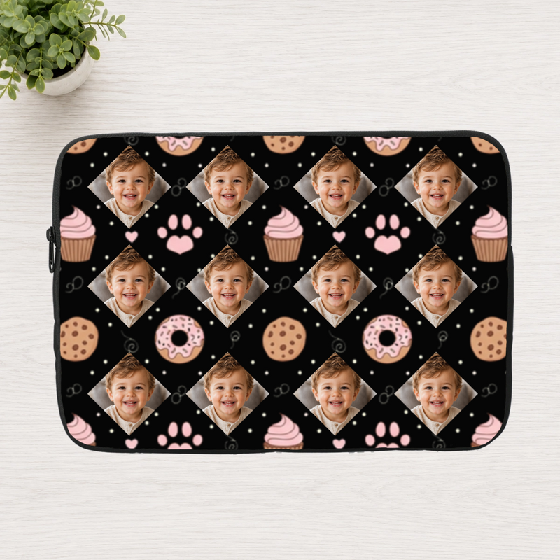 Paws & Pastry Personalized Kid Laptop Sleeve
