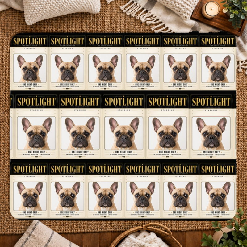 In the Spotlight Personalized Dog 50x60 Sherpa Blanket