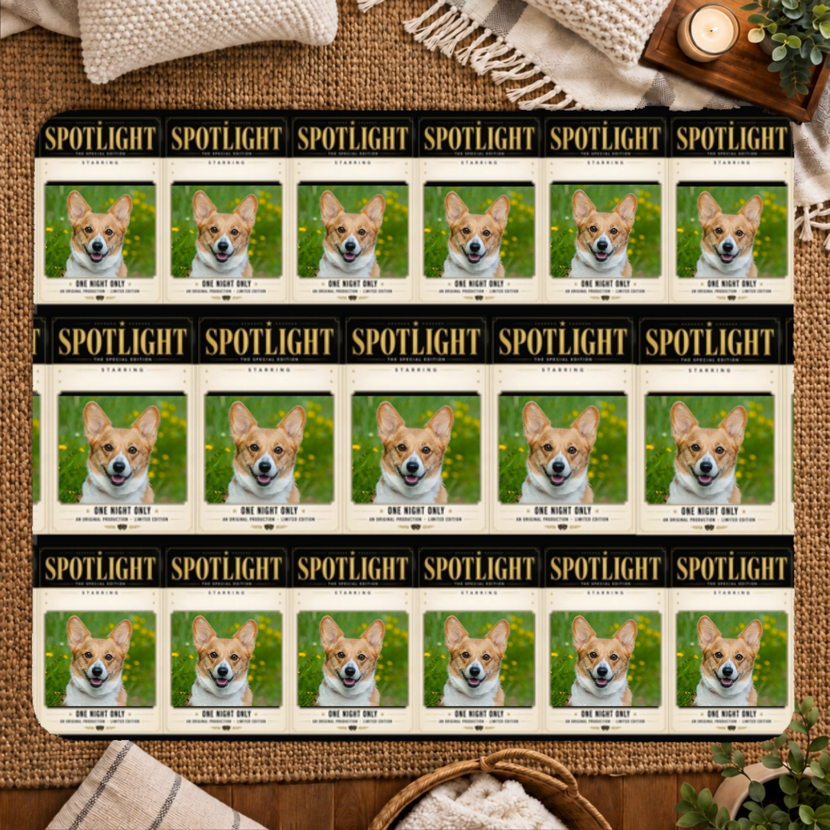 In the Spotlight Personalized Dog 50x60 Sherpa Blanket