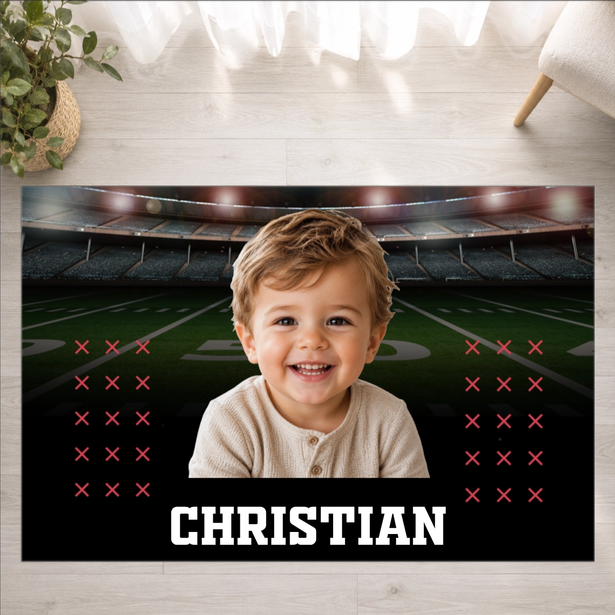 Friday Night Lights Personalized Kids Washable Rug
