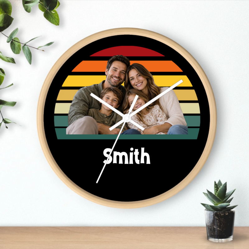 Happy Trails Personalized Family Wall Clock