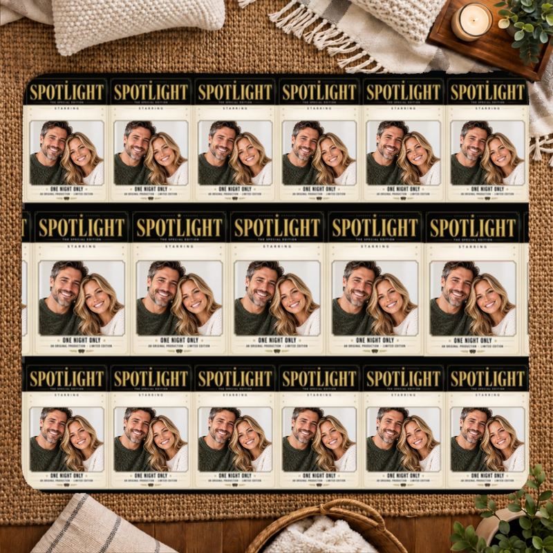 In the Spotlight Personalized Couple 50x60 Sherpa Blanket
