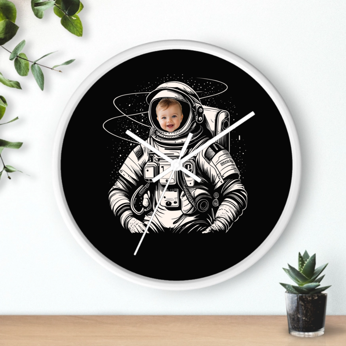 Out of This World Personalized Kids Wall Clock