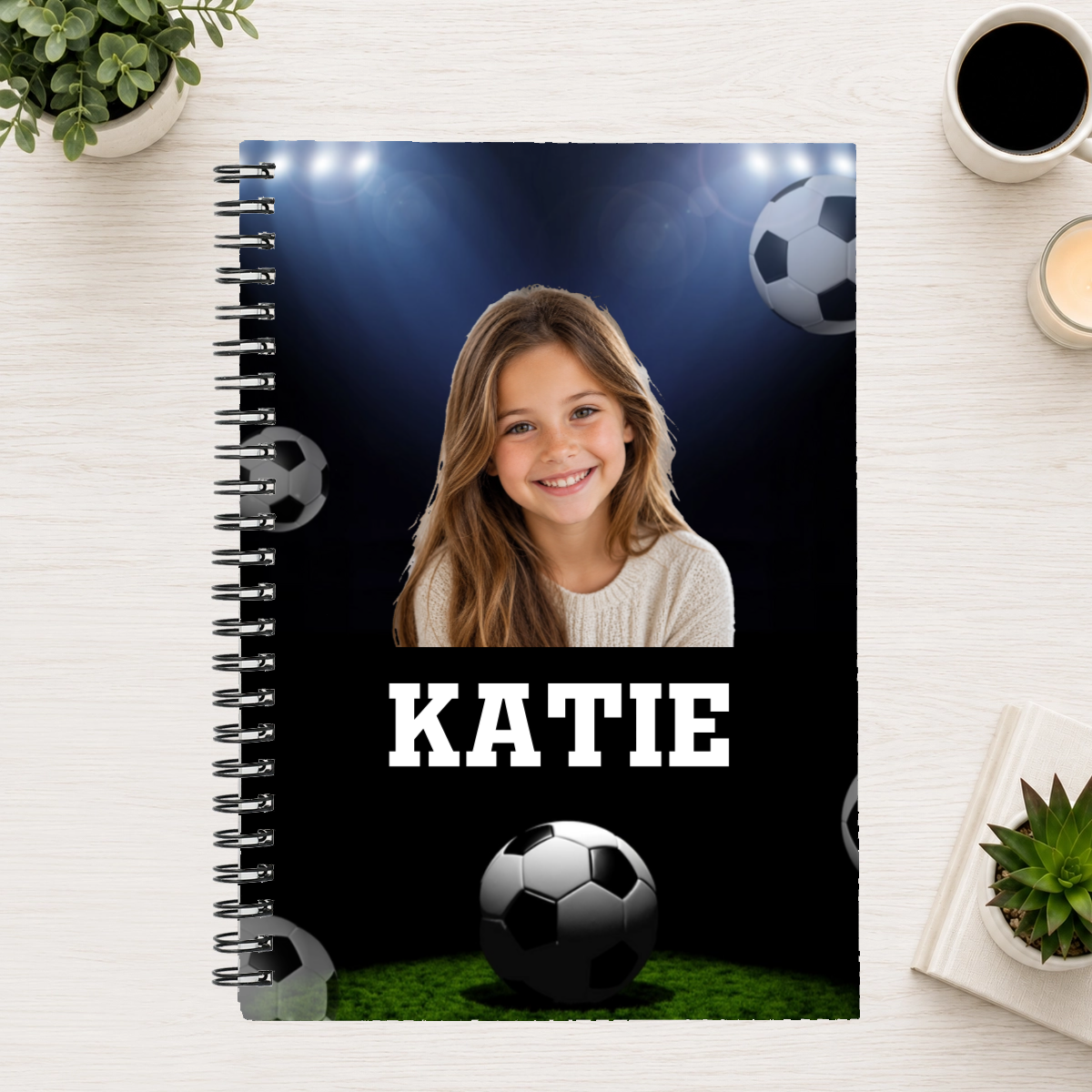 Game Day Glory Personalized Kids 6"x8" Spiral Bound Notebook