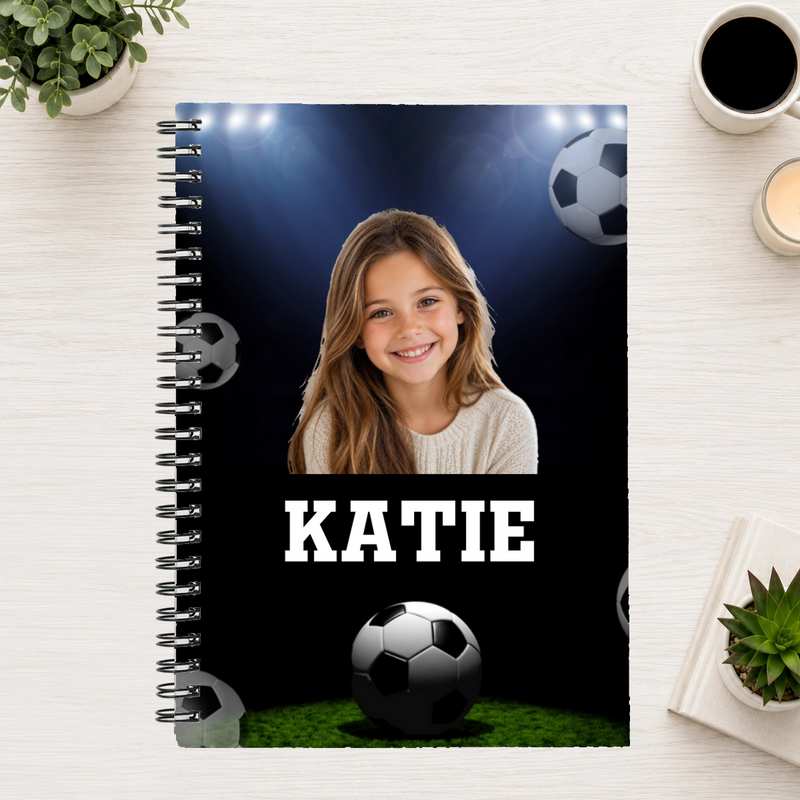 Game Day Glory Personalized Kids 6"x8" Spiral Bound Notebook