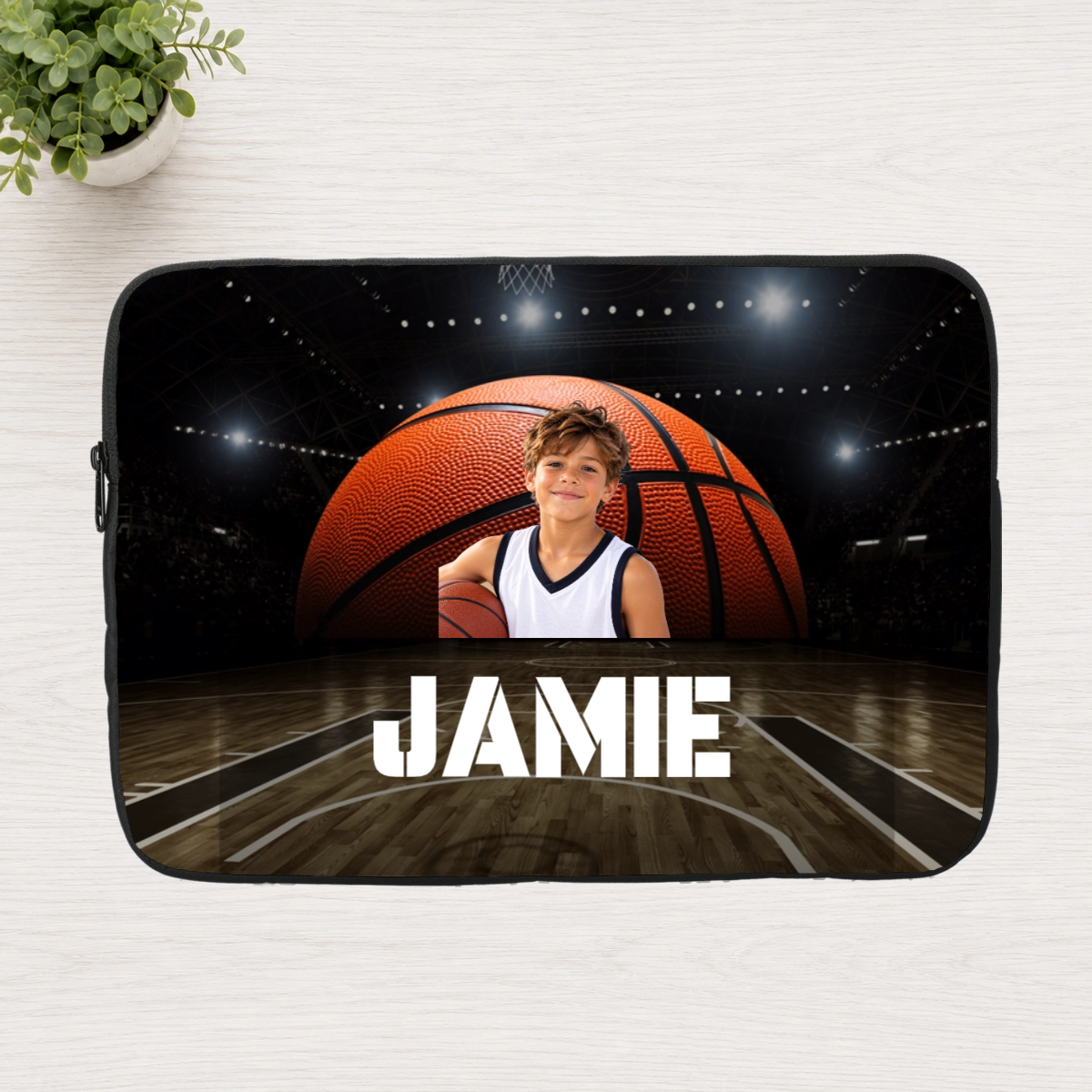 Center Court Personalized Kid Laptop Sleeve