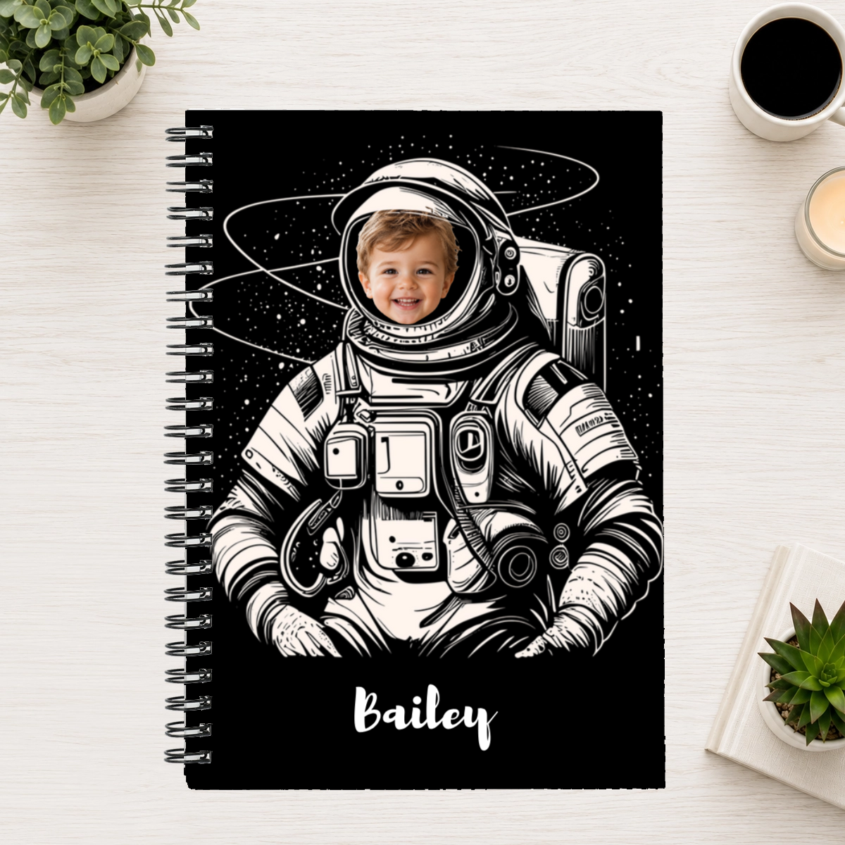 Out of This World Personalized Kids 6"x8" Spiral Bound Notebook