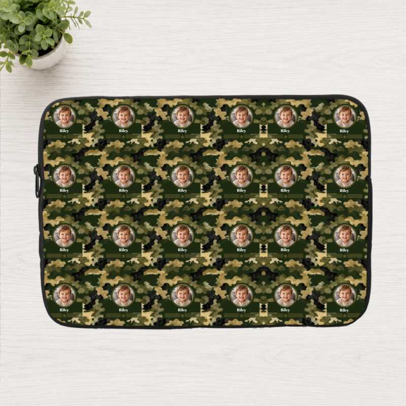 Heritage Camo Personalized Kid Laptop Sleeve