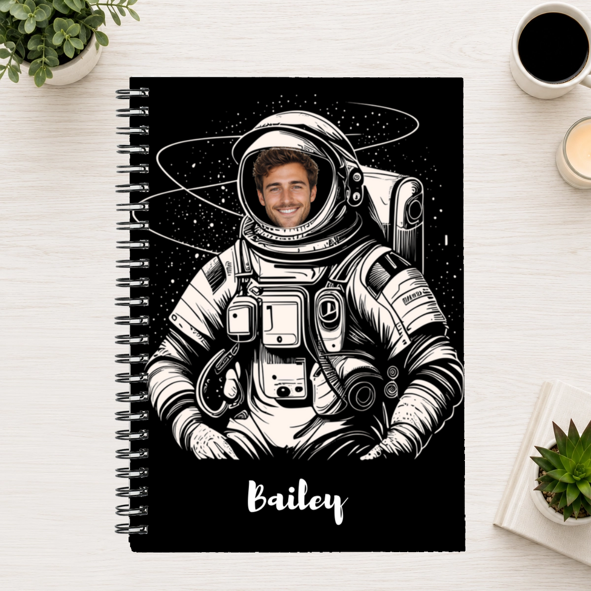 Out of This World Personalized 6"x8" Spiral Bound Notebook