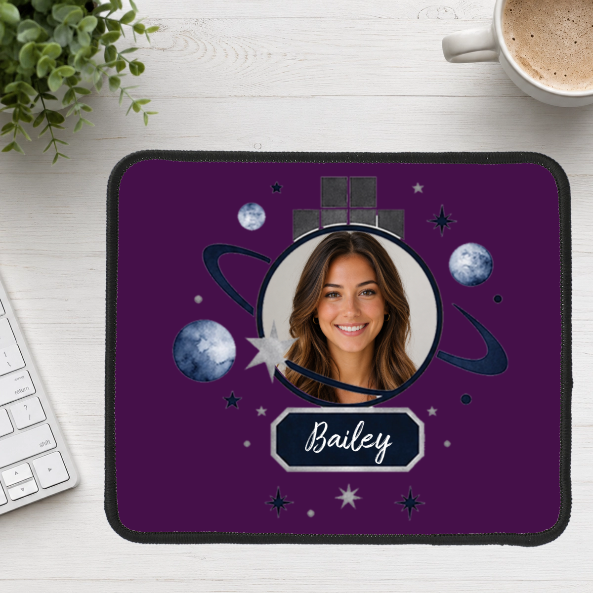 Celestial Grid & Orbit Personalized Mouse Pad