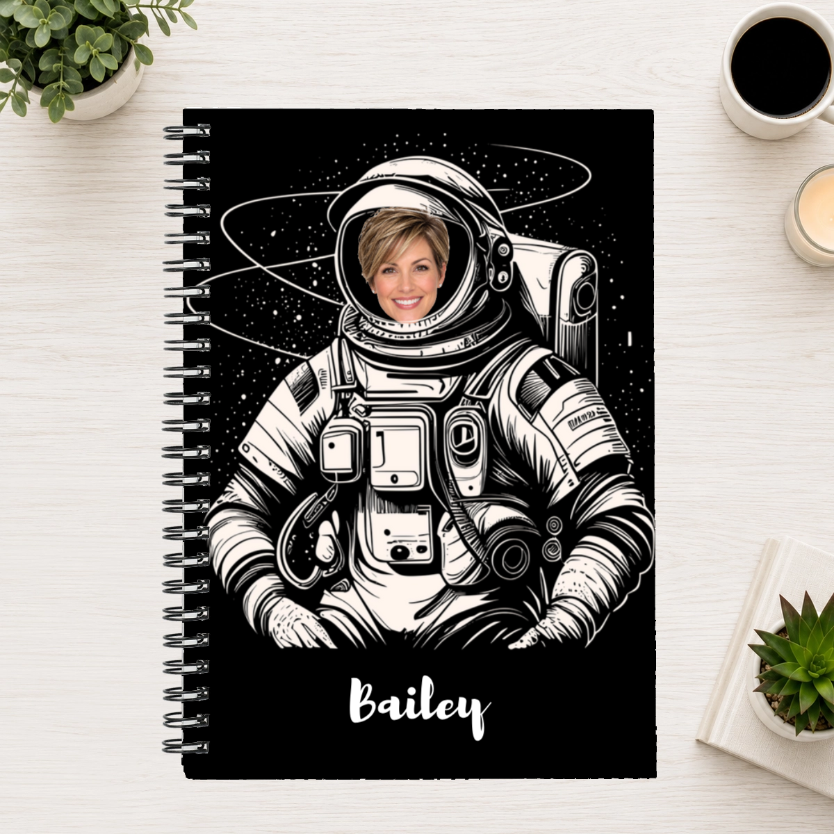 Out of This World Personalized 6"x8" Spiral Bound Notebook