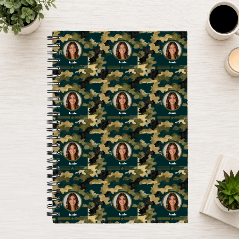 Heritage Camo Personalized 6"x8" Spiral Bound Notebook